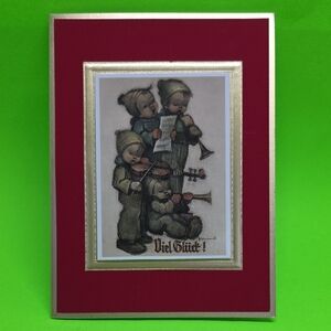 Hummel Vintage Musicians & 1Instruments Christmas Cards & Envelopes Set of 4